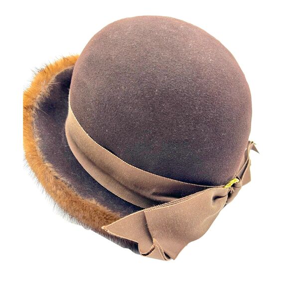 1940's Trimmed Wool Hat - Picture 4 of 8